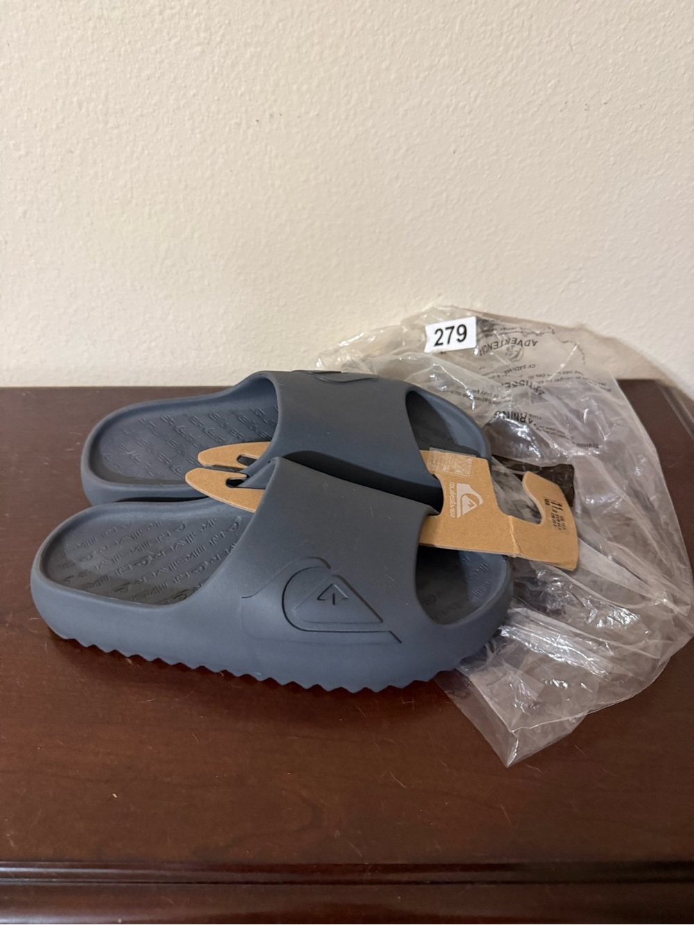 Quiksilver Cloudbreak Slides Slippers Sandals Mens Sz 11 Gray  Evaupper EVA Sole